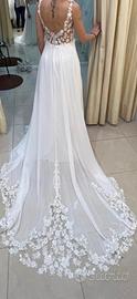 Vestito da sposa bianco taglia 40 con pizzo