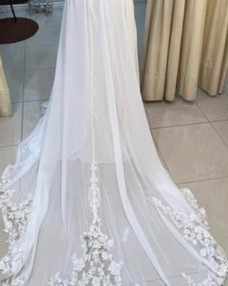 Vestito da sposa bianco taglia 40 con pizzo