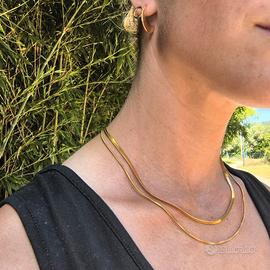 Collana doppia maglia per donna