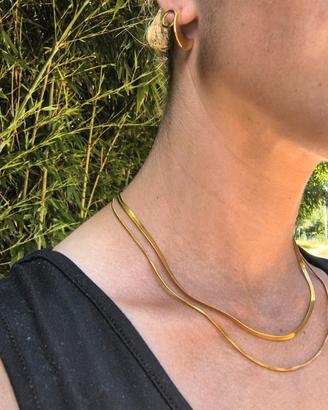Collana doppia maglia per donna