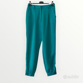 pantaloni donna turchese 