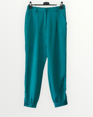pantaloni donna turchese 