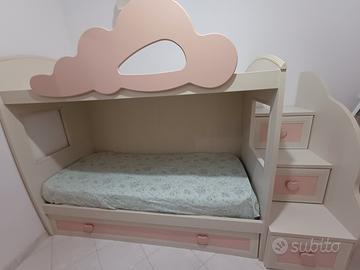 Letto a castello MEM con scaletta con cassetti