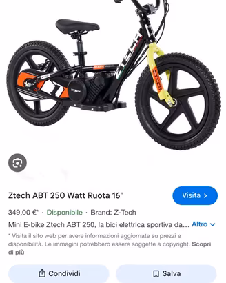 Mini E-bike Ztech ABT 250
