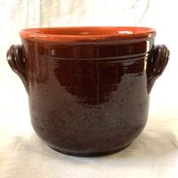Pentola in terracotta smaltata vintage