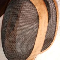 MASCHERA DA SCHERMA E FIORETTO D'EPOCA