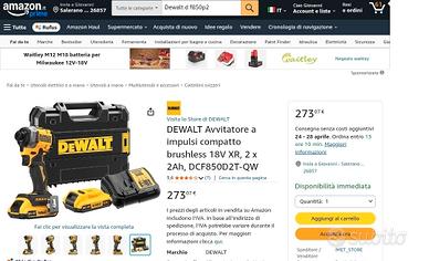 NUOVO DEWALT DCF850 CON 2 BATTERIE 18V XR 2025