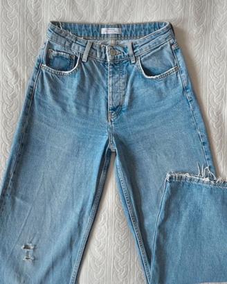 Pantaloni Blue Jeans Wide Leg di Bershka Baggy