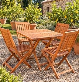  set da giardino in legno di acacia