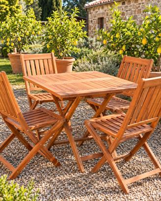  set da giardino in legno di acacia