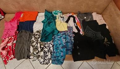 25 top e canotte donna taglia S  M, in cotone