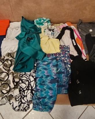25 top e canotte donna taglia S  M, in cotone