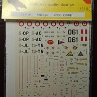 HI-DECAL LINE - 72-016 - Mirage 2000 C/N/P