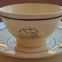 Tazza completa di piatto porta biscotti-tappeto ba