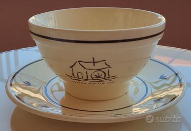 Tazza completa di piatto porta biscotti-tappeto ba