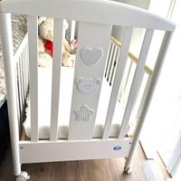 Lettino bambino con sponda regolabile bianco Pali