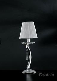 Lampada da tavolo Orchestra acciaio e cristalli