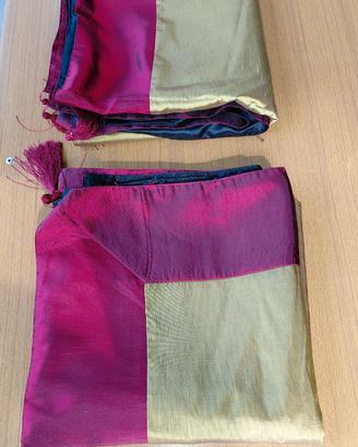 Runner Tavola 115x115 Oro e Bordeaux