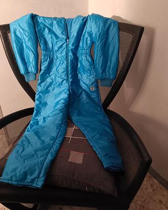 TUTA TURCHESE DA SCI E CAPPELLO LANA