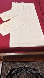 Lenzuola lino ricamata