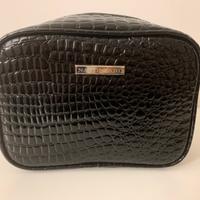 Pochette nera finta pelle di serpente Naj Oleari