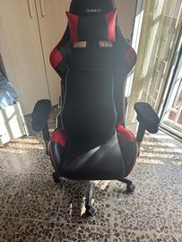 Sedia gaming nera rossa