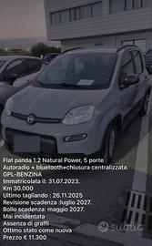 Fiat panda 1.2 natural power 5 porte