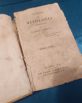 Corso di Mitologia Biagio Gamboa 1824 Napoli Libro