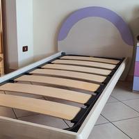 2 strutture letti singoli con doghe