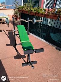 Panca regolabile, multifunzionale con bilanciere