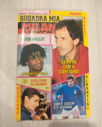 Rivista Milan, Adesivi e Poster Franco Baresi 1993