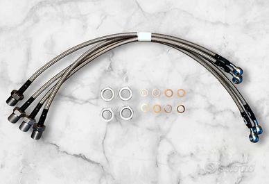 Kit Tubi freno aeronautici in treccia metallica Fi