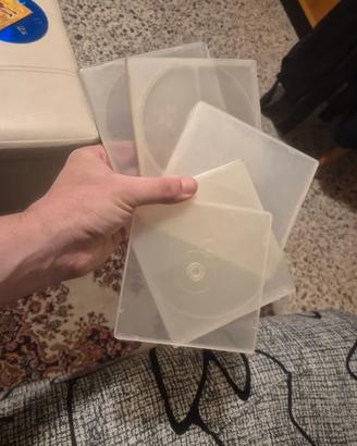 Lotto 10 Custodie CD/DVD Trasparenti