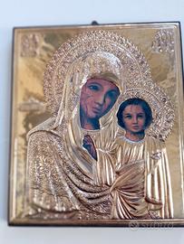 Icona con lamina argento 