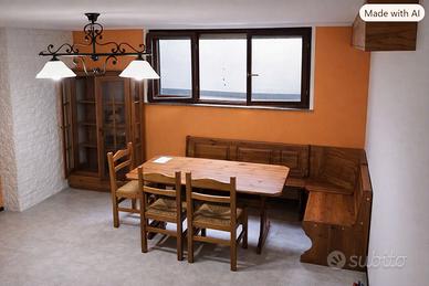 Arredo completo cucina/taverna in legno massello