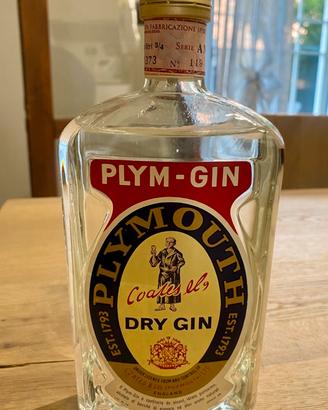 Bottiglia vintage di Plym-Gin Pymounth Dry Gin
