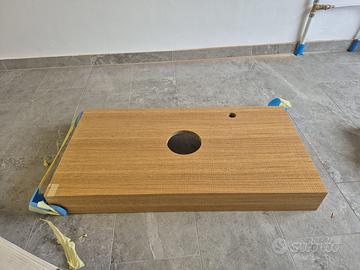 Top per lavabo bagno mis 100x51xh12
