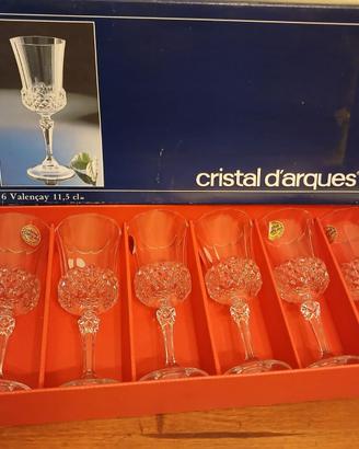 6 calici di 11,5 cl. in cristallo Cristal d'Arques