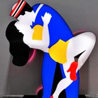 Opera unica Bacio in time Marco Lodola 