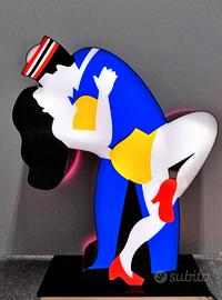 Opera unica Bacio in time Marco Lodola 