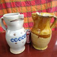 Antica brocca ceramica terracotta pugliese vecchia