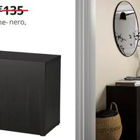 Mobile portatv Besta Ikea color nero-wengé