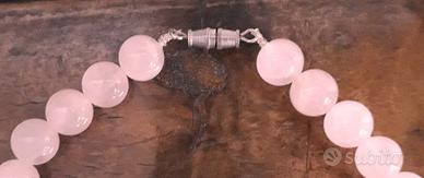 COLLANA PIETRE DURE ROSA di 63 sfere
