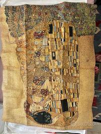 Arazzo Gustav Klimt “Il Bacio” 88×65 cm con lurex