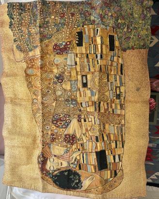 Arazzo Gustav Klimt “Il Bacio” 88×65 cm con lurex