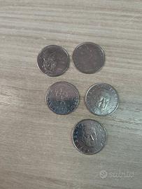 5 monete italiane 100 lire 