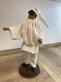Pulcinella Pastore presepe in terracotta H42