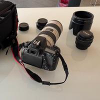 Canon 80D con obiettivi