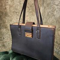 Borsa Carpisa elegante nera e bianco grande 