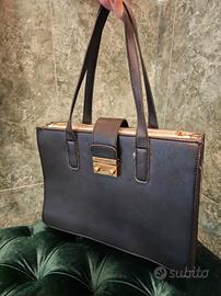 Borsa Carpisa elegante nera e bianco grande 